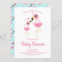 Niedliches Flamingo Baby Dusche Tropical Beach The