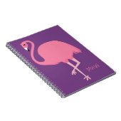 Niedliches Flamingo-benutzerdefiniertes Monogramm- Notizblock (Rechte Seite)