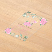 Niedliches Flamingo, Blätter, Blumenkinderdusche Acryleinladungen (Ablage )