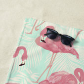 Niedliches Flamingo Muster individuelle Name Badet Strandtuch (Beispiel)