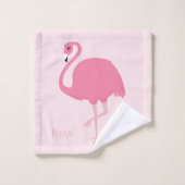 Niedliches Flamingos-Set Badhandtuch Set (Waschlappen)