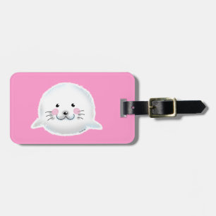 Niedliches flaumiges Baby-Siegel Gepäckanhänger