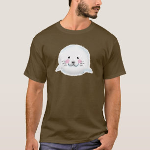 Niedliches flaumiges Baby-Siegel T-Shirt