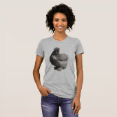 Niedliches flaumiges blaues Silkie Huhn T-Shirt (Vorne ganz)