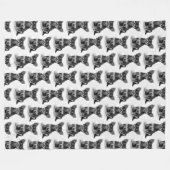 Niedliches flaumiges Chihuahua-Welpen-Muster Fleecedecke (Vorderseite (Horizontal))