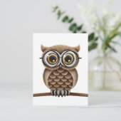 Niedliches, flauschiges Brot mit Leseglasche, weiß Postkarte (Stehend Vorderseite)