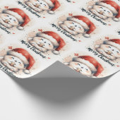 Niedliches flauschiges Weihnachtsgebäck Geschenkpapier (Ecke)