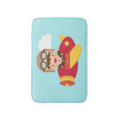 Niedliches Flieger-Jungen-Flugzeug scherzt Badematte (Vorderseite Vertikal)