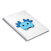 Niedliches Flippable Blue Axolotl-Notebook Notizblock (Rechte Seite)