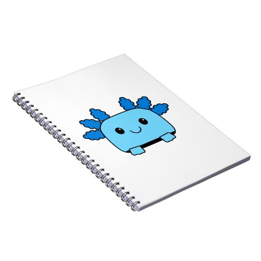 Niedliches Flippable Blue Axolotl-Notebook Notizblock (Rechte Seite)