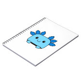Niedliches Flippable Blue Axolotl-Notebook Notizblock (Linke Seite)