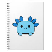 Niedliches Flippable Blue Axolotl-Notebook Notizblock (Vorderseite)