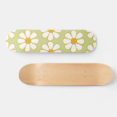 Niedliches floral Daisy Muster Green Skateboard (Horizontal)