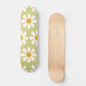 Niedliches floral Daisy Muster Green Skateboard (Vorderseite)