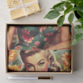 Niedliches florales Button Seidenpapier (Geschenk)