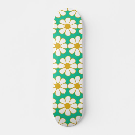 Niedliches florales Daisy-Muster Skateboard (Vorne)