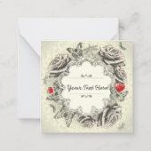 Niedliches florales Ereignis Mitteilungskarte (Rückseite)