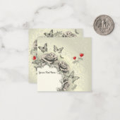 Niedliches florales Ereignis Mitteilungskarte (Vorderseite/Rückseite Beispiel)