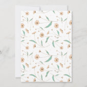 Niedliches florales Foto Erster Geburtstag Einladu Einladung (Rückseite)