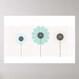 Niedliches florales Hochzeitsbaby-Kinderzimmer Poster