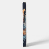 Niedliches, florales Katzenplash Case-Mate iPhone Hülle (Rückseite / Links)