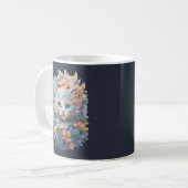 Niedliches, florales Katzenplash Kaffeetasse (Vorderseite Links)