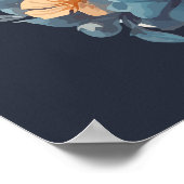 Niedliches, florales Katzenplash Poster (Ecke)