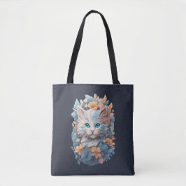 Niedliches, florales Katzenplash Tasche