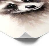 Niedliches florales Raccoon Poster (Ecke)