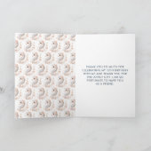 Niedliches florales Seepferd Geburtstagsparty Dankeskarte (Innenseite)