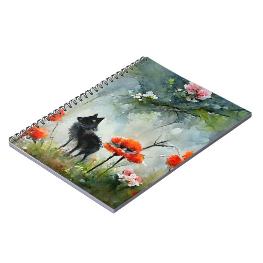 Niedliches florales Wildtier-Foto Notizblock (Linke Seite)