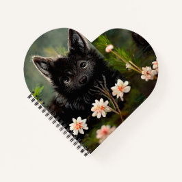 Niedliches florales Wildtierheft Notizblock