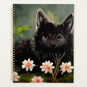 Niedliches florales Wildtierheft Planer