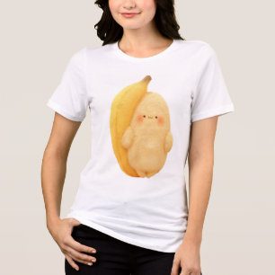 Niedliches Fluffiges Bananen-Sprite mit rosigen Wa Tri-Blend Shirt