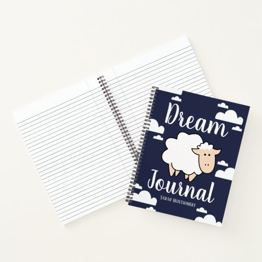 Niedliches Fluffy Sheep & Clouds Dream Journal Notizbuch (Innenseite)