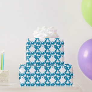 Niedliches Fluffy-Teddies-Muster Geschenkpapier