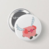 Niedliches Flügelfleisch Cartoon Pig Button (Vorne & Hinten)