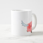 Niedliches Flügelfleisch Cartoon Pig Jumbo-Tasse (Vorderseite Rechts)