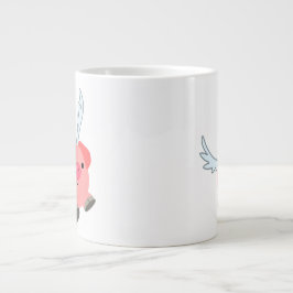 Niedliches Flügelfleisch Cartoon Pig Jumbo-Tasse