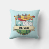 Niedliches Flugzeug-Abzeichen Kissen (Rückseite)