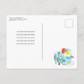 Niedliches Flugzeug Balloons Flugzeug Geburtstag Postkarte (Rückseite)