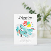 Niedliches Flugzeug Balloons Flugzeug Geburtstag Postkarte (Stehend Vorderseite)