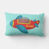 Niedliches Flugzeug Jet für Kinder Lendenkissen (Rückseite)