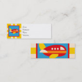 Niedliches Flugzeug-Transport-Thema scherzt Mini Visitenkarte (Vorne/Hinten)