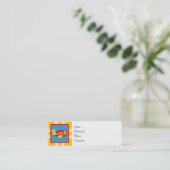 Niedliches Flugzeug-Transport-Thema scherzt Mini Visitenkarte (Stehend Vorderseite)