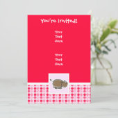 Niedliches Flusspferd Einladung (Stehend Vorderseite)