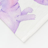 niedliches Flusspferd Fleecedecke (Ecke)