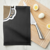 Niedliches Flusspferd; Glatt Geschirrtuch (Viertel Falte)