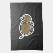 Niedliches Flusspferd; Glatt Geschirrtuch (Vertikal)