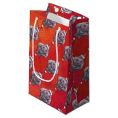 Niedliches Flusspferd im Kleine Geschenktüte (Vorderseite Schrägansicht)